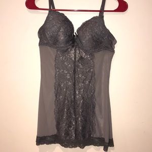 Grey baby doll lingerie